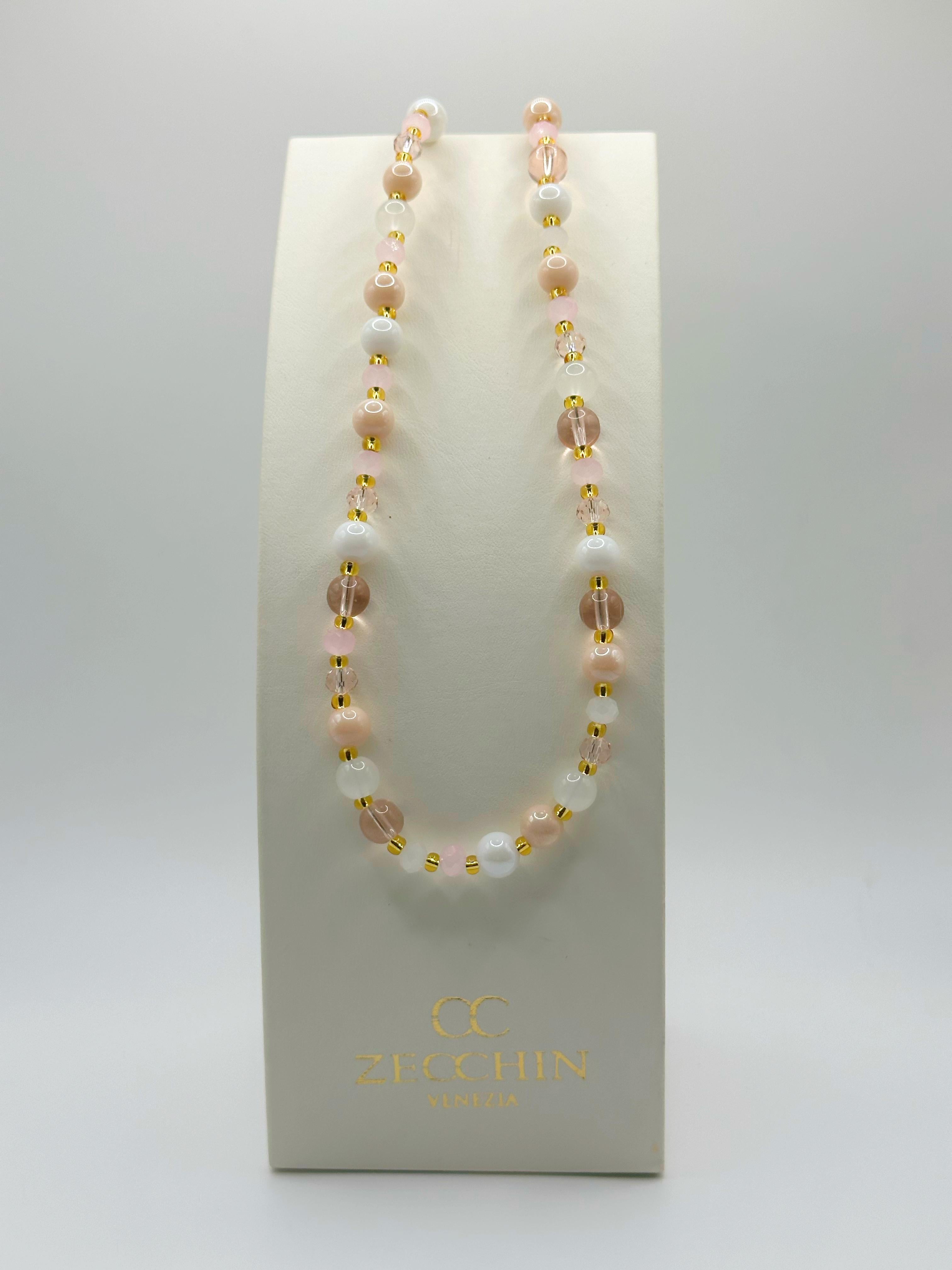 Collana Pastello con perle in vetro di Murano